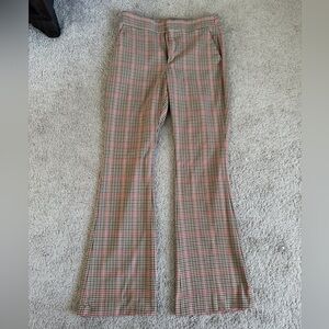 Banana Republic Plaid Flare Trousers